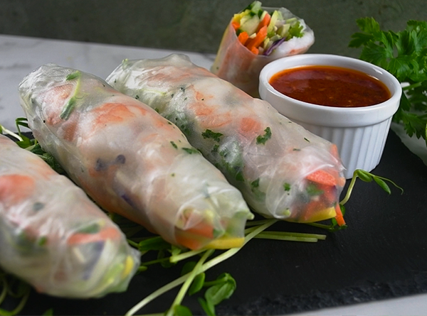 Shrimp & Mango Rice Paper Rolls - Step 5